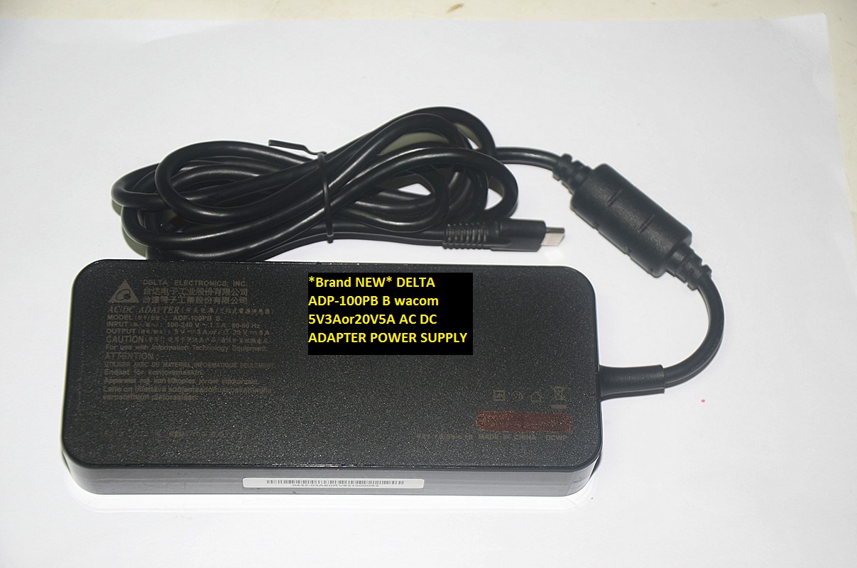 *Brand NEW* DELTA ADP-100PB B wacom 5V3Aor20V5A AC DC ADAPTER POWER SUPPLY - Click Image to Close